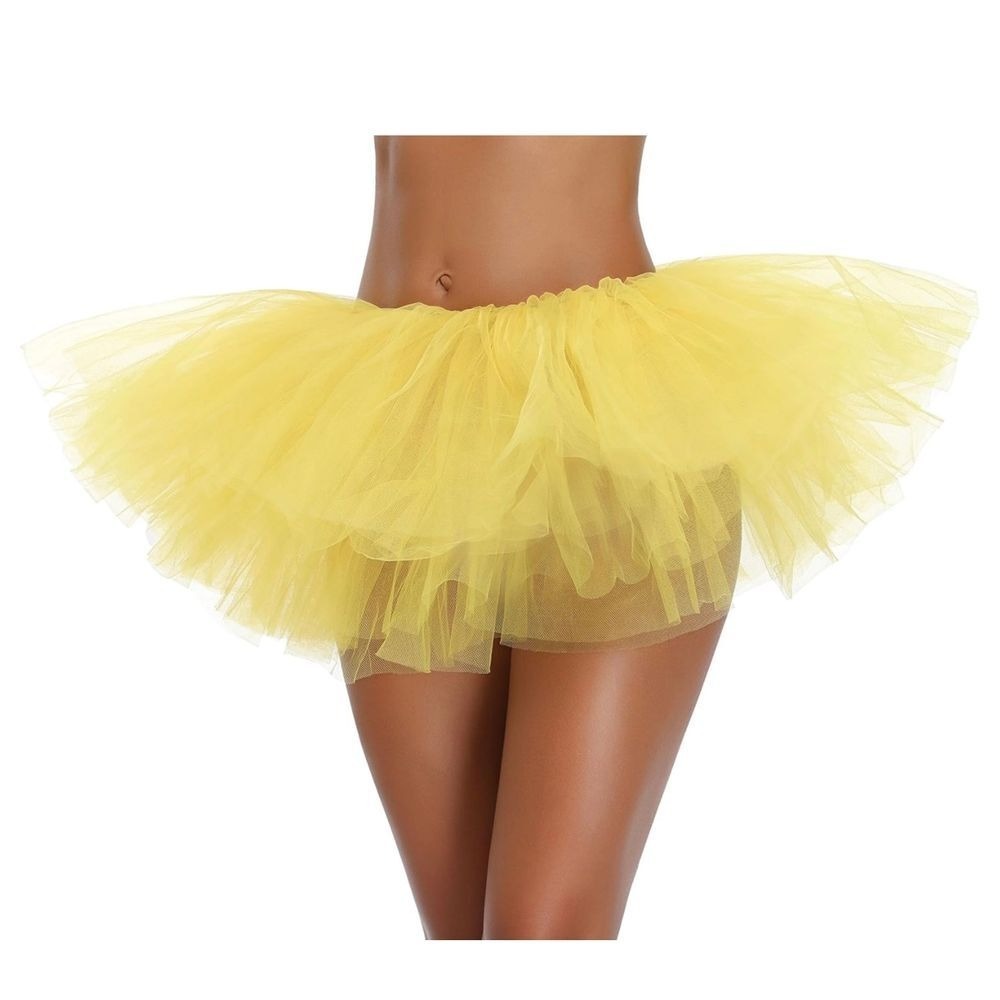Women's, Teen, Adult Classic Elastic 3, 4, 5 Layered Tulle Tutu Skirt H-101